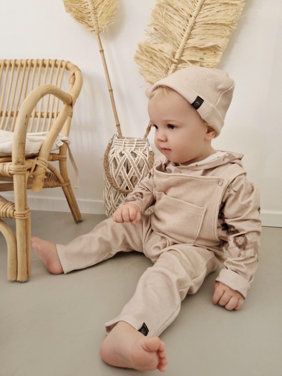 Babykleding - Lenn lion hoodie leeuw beige 