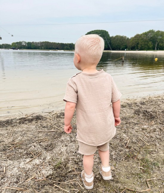 Babykleding - Lenn lion set Hydrofiel bruin