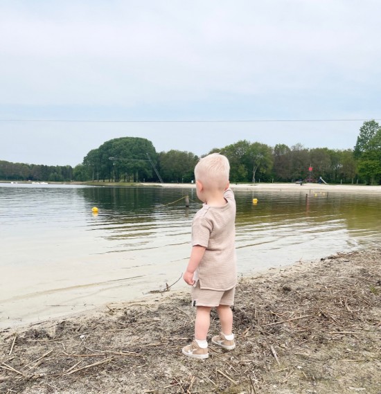 Babykleding - Lenn lion korte broek Hydrofiel zand
