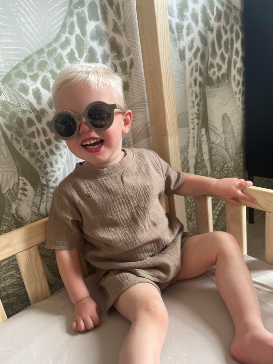 Babykleding - Lenn lion korte broek Hydrofiel bruin