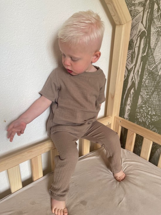 Babykleding - Lenn lion T-shirt Hydrofiel bruin