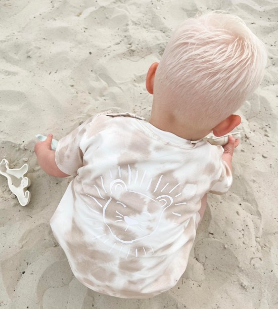 Babykleding - Lenn lion t-shirt tie dye zand