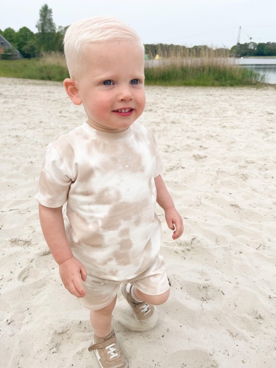Babykleding - Lenn lion t-shirt tie dye zand