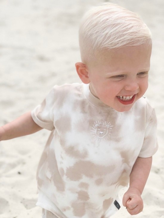 Babykleding - Lenn lion t-shirt tie dye zand