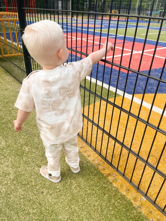 Babykleding - Lenn lion broek tie dye zand