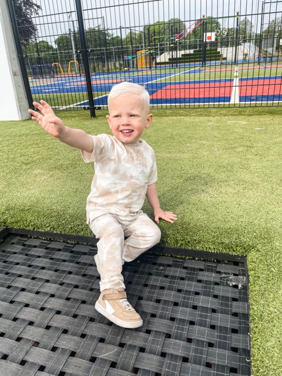 Babykleding - Lenn lion broek tie dye zand